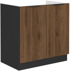 Tempo Mosogató Szekrény, Okapi Dió/Fekete, Menzo 80 Zl 2F BB