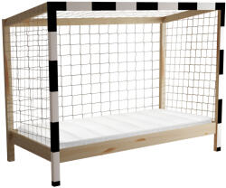 TEMPO KONDELA Montessori Ágy, Természetes/Fehér/Fekete, 90x200, Futal - fizz