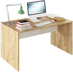 TEMPO KONDELA PC Asztal, Artisan Tölgy/Fehér, Rioma Typ 11 - fizz