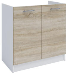 Tempo Alsószekrény, Tölgy Sonoma/Fehér, Fabiana S - 80Zl