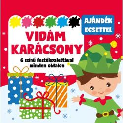 Szalay Könyvek Palettás kifestő ajándék ecsettel - Vidám karácsony (9789636523411) - jatekbolt