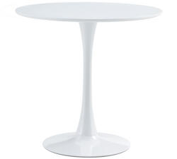 TEMPO KONDELA ÉtKerekezőasztal, KerekereKerek, Fehér, Matt, Átmérő 80 cm, Reventon New