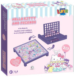 Luna Luna: Hello Kitty 2 az 1-ben társasjáték - Négyet egy sorba és Kígyók és Létrák (000490191)