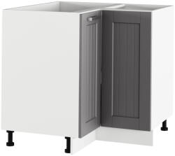 Tempo Alsó Sarokszekrény, Sötétszürke/Fehér, Julia Typ 62