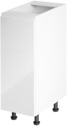 Tempo Alsószekrény, Fehér/Fehér Extra Magasfényű, Balos, Aurora D30