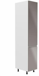 Tempo Élelmiszer Szekrény, Fehér/Szürke Extra Magasfényű, Jobbos, Aurora D40Sp