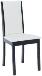 TEMPO KONDELA Szék, Wenge/Fekete/Textilbőr Fehér, Venis New