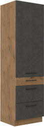 Tempo Magas Szekrény, Tölgy Lancelot/Szürke Matt, Vega 60 DKS-210 3S 1F