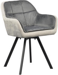 TEMPO KONDELA Forgó Étkezőszék, Szürke Velvet Szövet, Fler - fizz