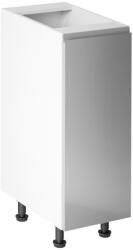 Tempo Alsószekrény, Fehér/Szürke Extra Magasfényű, Jobbos, Aurora D30