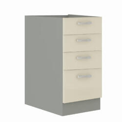 Tempo Alsó Szekrény, Krémszínű Magas Fényű Fehér, Prado 40 D 4S