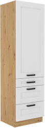 Tempo Magas Szekrény, Fehér/Artisan Tölgy, Lula 60 DKS-210 3S 1F
