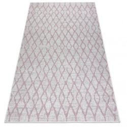 My carpet company My Carpet Company Fonott Sizal Sion 22129 Lapos Szövött Ecru/Rózsaszín 80x150 cm Szőnyeg