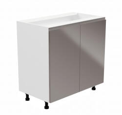 Tempo Alsószekrény, Fehér/Szürke Extra Magasfényű, Aurora D80