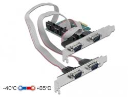 Delock PCI Express Kártya 4 x RS-232 soros csatlakozó - pcx
