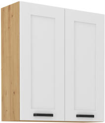 Tempo Felső Szekrény, Fehér/Artisan Tölgy, Lula 80 G-90 2 F