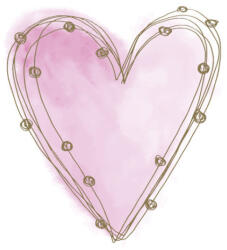  Szív Pastel Pink Szalvéta 20 db 33x33 cm