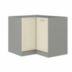Tempo Alsó Sarokszekrény, Szürke/Krém Extra Magasfényű, Prado 90/90 Dn Zb