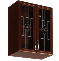 Tempo Felsőszekrény G60S Üveggel, Dió Milano, Sicilia