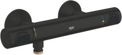 GROHE Precision Flow zuhanycsaptelep fal z termosztáttal fekete 348402430 (348402430)