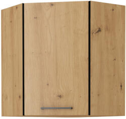 Tempo Felső Szekrény, Matt Fekete/Artisan Tölgy, Monro 60/60 GN-72 1F