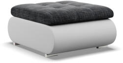 Greensite Tokio Puff, Fonott + Műbőr, Sötétszürke - Fehér - fizz