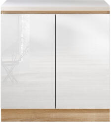 Tempo Alsószekrény D 80, Fehér Magas Fényű HG, Line