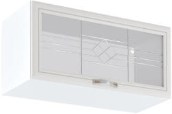 Tempo Felsőszekrény G80Ks Üveggel, Fehér/Sosna Andersen, Sicilia