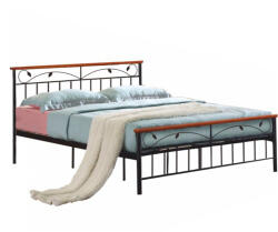 TEMPO KONDELA Ágy Lemezes Ágyráccsal, Fa Cseresznye/Fém, 160x200, Morena New - fizz