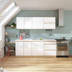 Tempo Tűzhely Beépítő Alsószekrény, Fehér Magas Fényű HG, Line