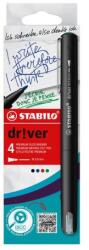 STABILO Set markeri STABILO dr! ver - mediu - 4 bucăți verde, roșu, albastru, negru