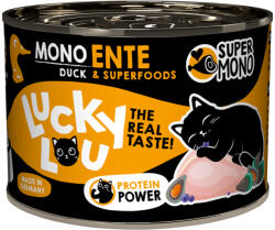 Lucky Lou 6x200g Lucky Lou SuperMono2 kacsa nedves macskaeledel