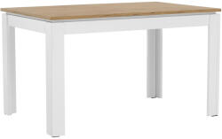 TEMPO KONDELA Kerekihúzható Asztal, Fehér/Wotan Tölgy 135-184x86 cm, Vilgo