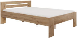 TEMPO KONDELA Ágy, 140x200, Artisan Tölgy, Basis - fizz