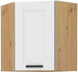 Tempo Felső Szekrény Sarokba, Fehér/Artisan Tölgy, Lula 58x58 GN-72 1F