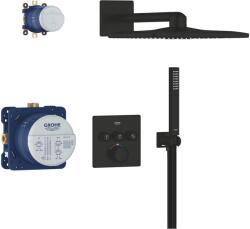 GROHE SmartControl kád és zuhany szett beépített termosztáttal trópusi zuhany opcióval fekete 348752430 (348752430)