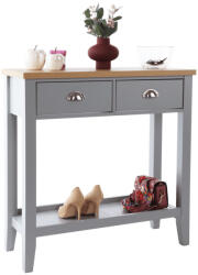 TEMPO KONDELA Konzolasztal, Szürke/Világos Dió, Jerevan