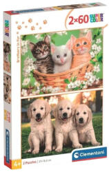 Clementoni 24820 Super Color puzzle - Négylábú testvérek (2x60 db) (24820)