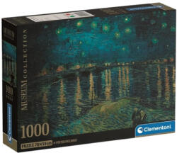 Clementoni 37095 Museum Collection Compact puzzle - Van Gogh: Csillagos éj a Rhône felett (1000 db) (37095)