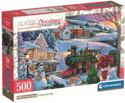 Clementoni 35566 Classic Christmas Collection Compact puzzle - Karácsonyi vonat (500 db) (35566)