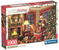 Clementoni 39924 Classic Christmas Collection Compact puzzle - A Mikulás látogatása (1000 db) (39924)