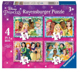 Ravensburger 03830 4 az 1-ben puzzle - Disney hercegnők (12, 16, 20 és 24 db) (03830)