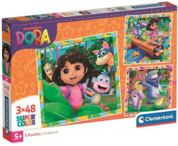 Clementoni 25078 Super Color puzzle - Dóra, a felfedező (3x48 db) (25078)