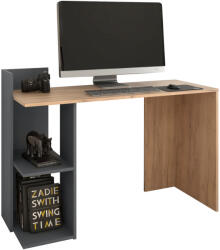 TEMPO KONDELA Számítógépasztal, Tölgy Craft Arany/Grafit, Zino New