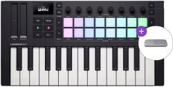 Novation Launchkey Mini 25 MK4 SET Black MIDI mesterbillentyűzet (LAUNCHKEY-MINI-25-MK4-SET)