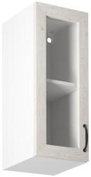 Tempo Felsőszekrény Üveggel, Fehér/Északi Sosna, Balos, Royal G30S