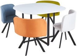 TEMPO KONDELA Étkező Szett 1+4, Fehér/Színes, Bevis New - fizz