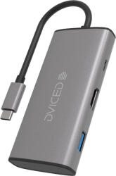 DVICED - Type-C HUB 6-in-1 (2xUSB 3.0 (A), 2xUSB-C, HDMI, SD kártyaolvasó) (DV300001) (DV300001)