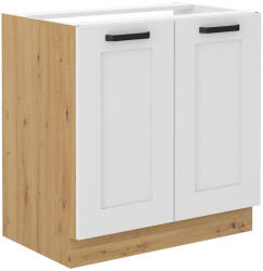 Tempo Mosogató Szekrény, Fehér/Artisan Tölgy, Lula 80 Zl 2F BB