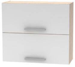 Tempo Billenő Felsőszekrény 2DV, Tölgy Sonoma/Fehér, Nova Plus NOPL-015-OH